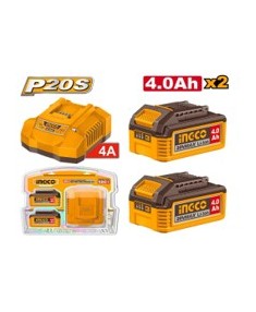 Coffret Chargeur et 2 batteries 4.0 Ah